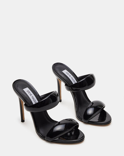 SATURN Black Stiletto Mule Women's Heel | Steve Madden Recommended