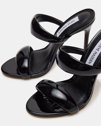 SATURN Black Stiletto Mule Women's Heel | Steve Madden Recommended