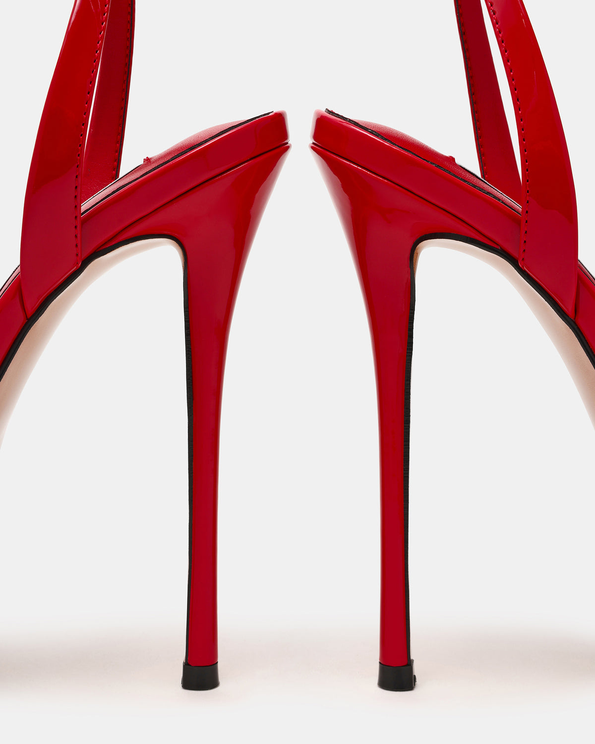 JEZZICA Red Patent Platform Stiletto Ankle Strap Women's Heel | Steve Madden New