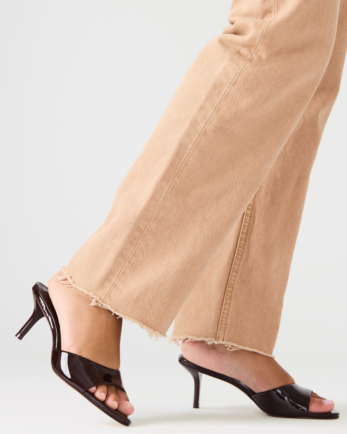 KENDRIX Brown Leather Women's Mule Heel | Steve Madden Recommended