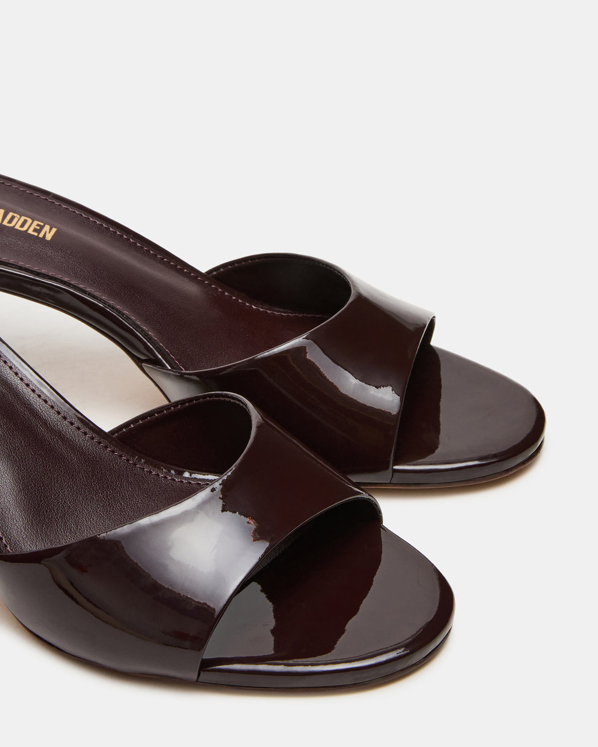 KENDRIX Brown Leather Women's Mule Heel | Steve Madden Recommended