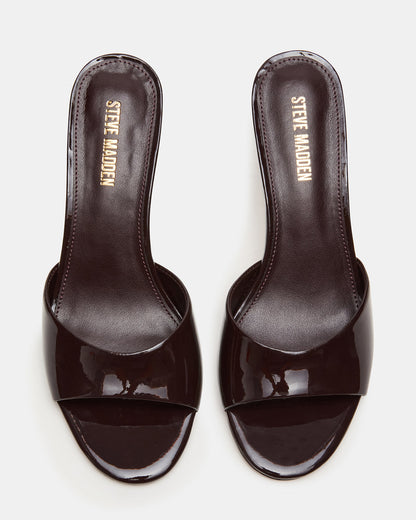 KENDRIX Brown Leather Women's Mule Heel | Steve Madden Recommended