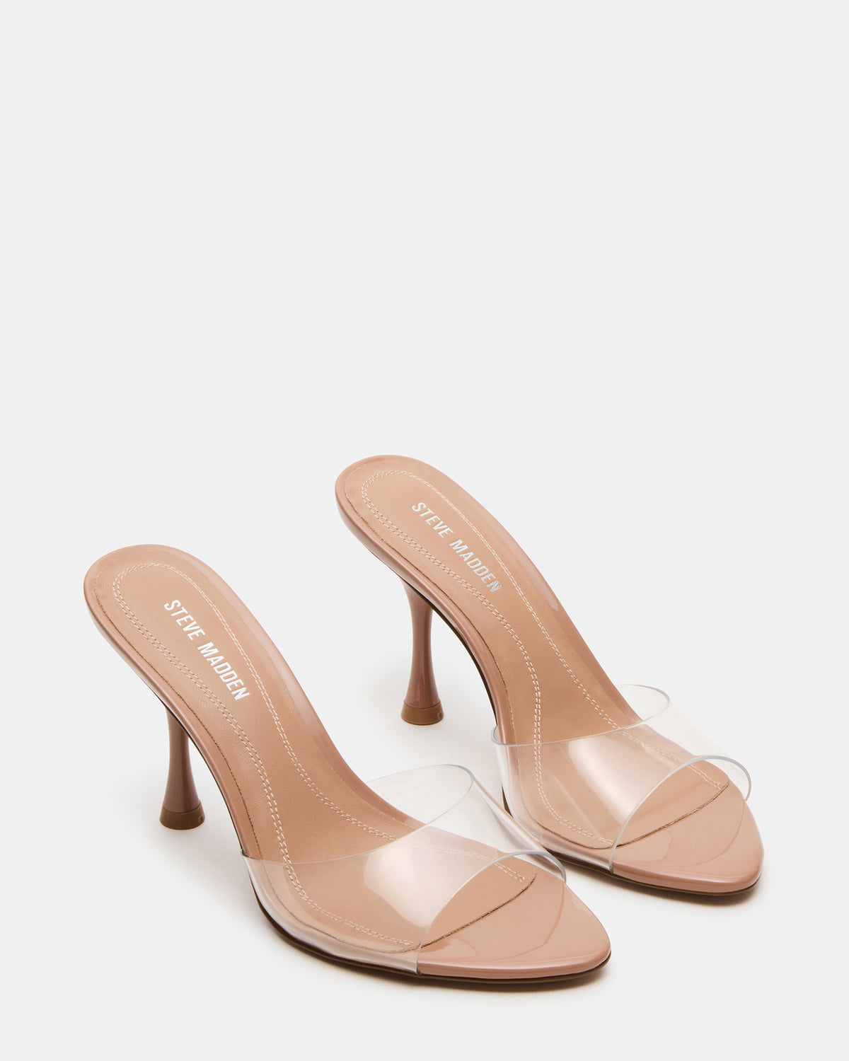 SANTI Clear Pointed-Toe Mule Women's Heel | Steve Madden Essential