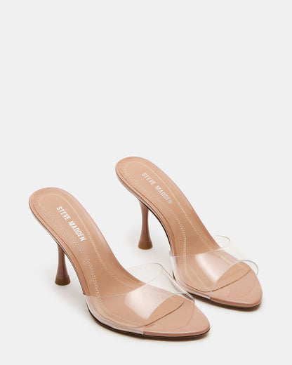 SANTI Clear Pointed-Toe Mule Women's Heel | Steve Madden Essential