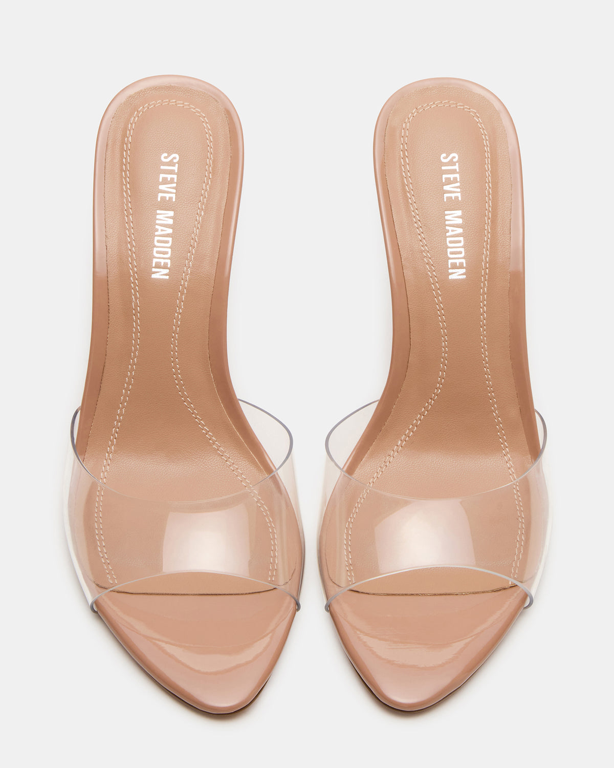 SANTI Clear Pointed-Toe Mule Women's Heel | Steve Madden Essential