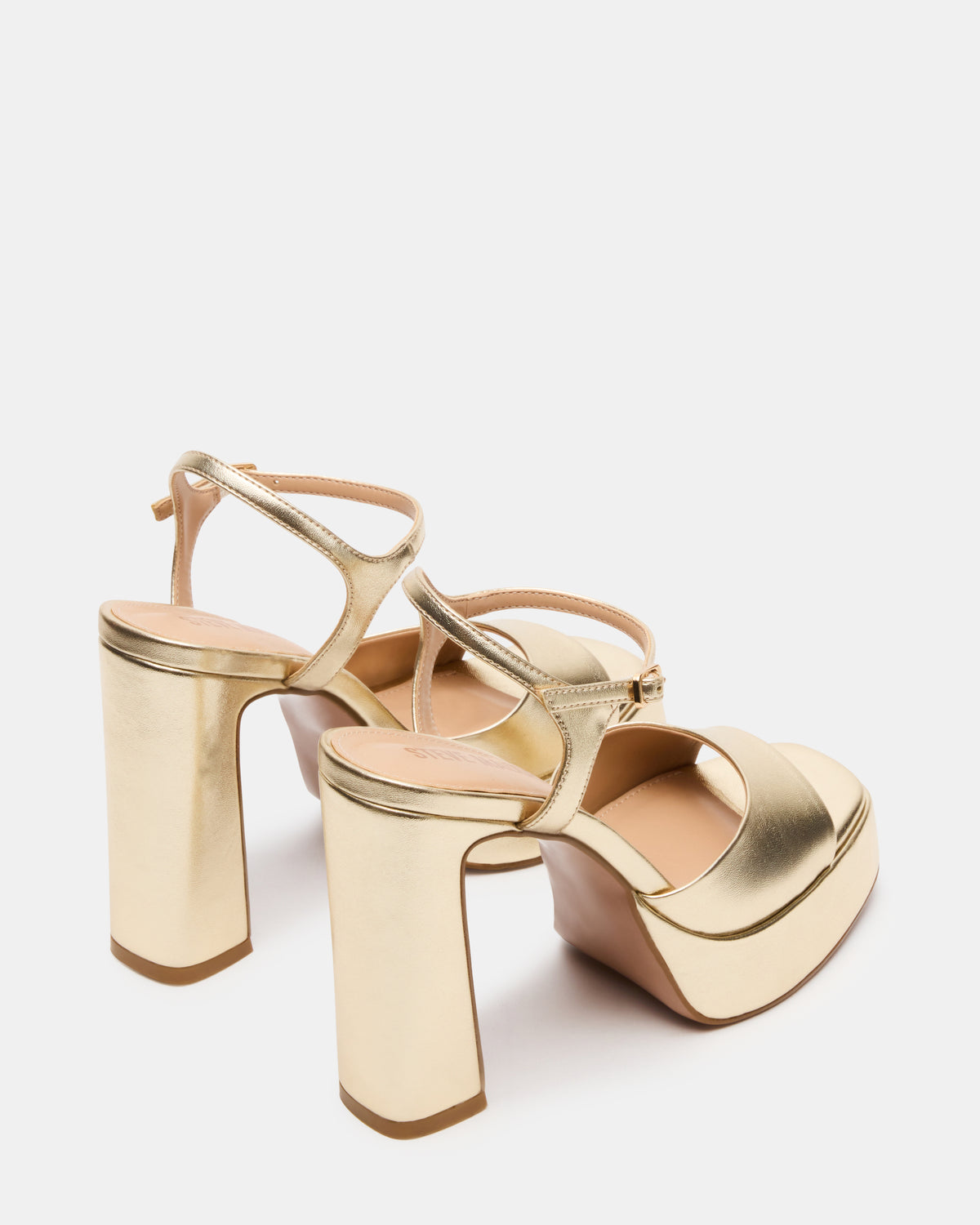 LIANDRA Champagne Women's Platform Square-Toe Strappy Heel | Steve Madden Popular