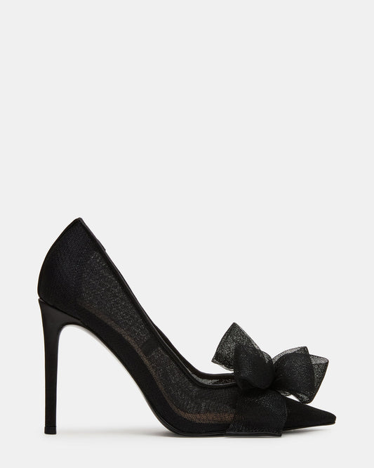 TAFFY Black Bow Pointed-Toe Stiletto Pump Women's Heel | Steve Madden Customer Favorite