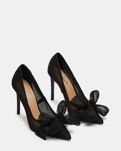 TAFFY Black Bow Pointed-Toe Stiletto Pump Women's Heel | Steve Madden Customer Favorite