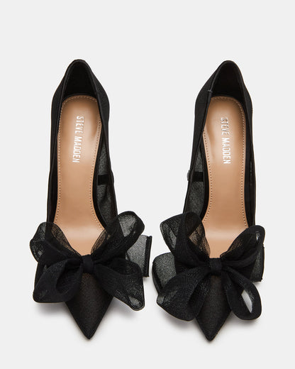 TAFFY Black Bow Pointed-Toe Stiletto Pump Women's Heel | Steve Madden Customer Favorite