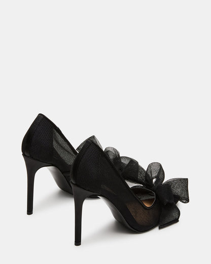 TAFFY Black Bow Pointed-Toe Stiletto Pump Women's Heel | Steve Madden Customer Favorite