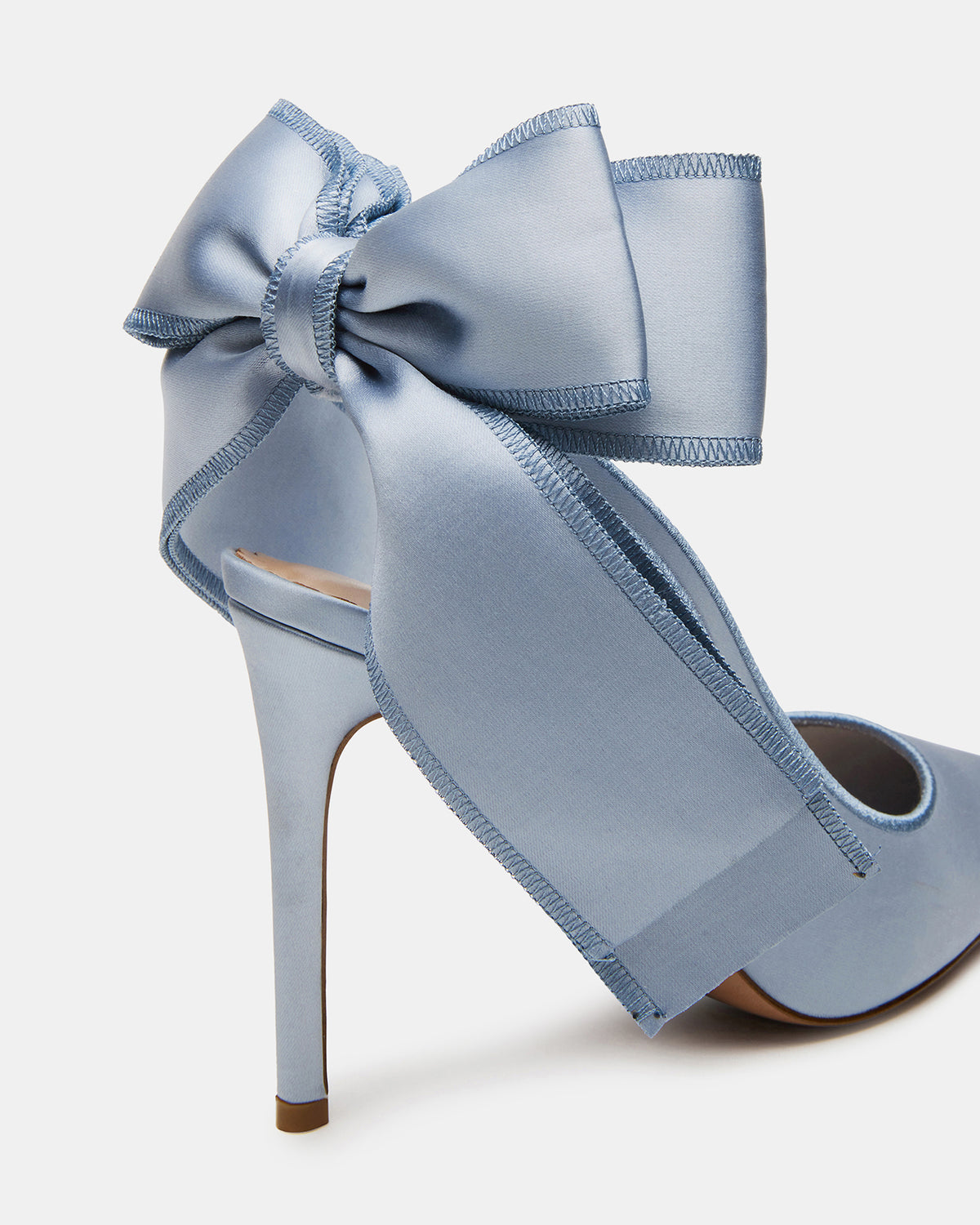 TEACUP Blue Satin Women's Pointed-Toe Slingback Heel | Steve Madden Top Pick