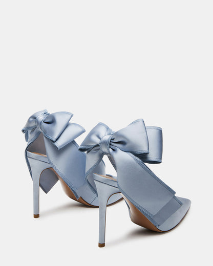 TEACUP Blue Satin Women's Pointed-Toe Slingback Heel | Steve Madden Top Pick