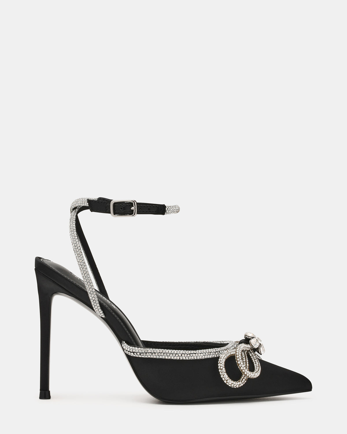 VIABLE Black Women's Rhinestone-Embellished Stilettos | Steve Madden Essential