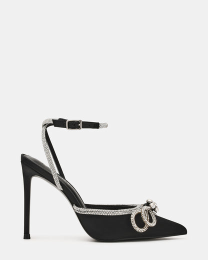 VIABLE Black Women's Rhinestone-Embellished Stilettos | Steve Madden Essential