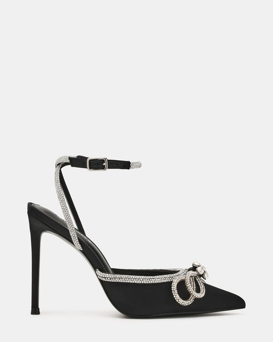 VIABLE Black Women's Rhinestone-Embellished Stilettos | Steve Madden Essential
