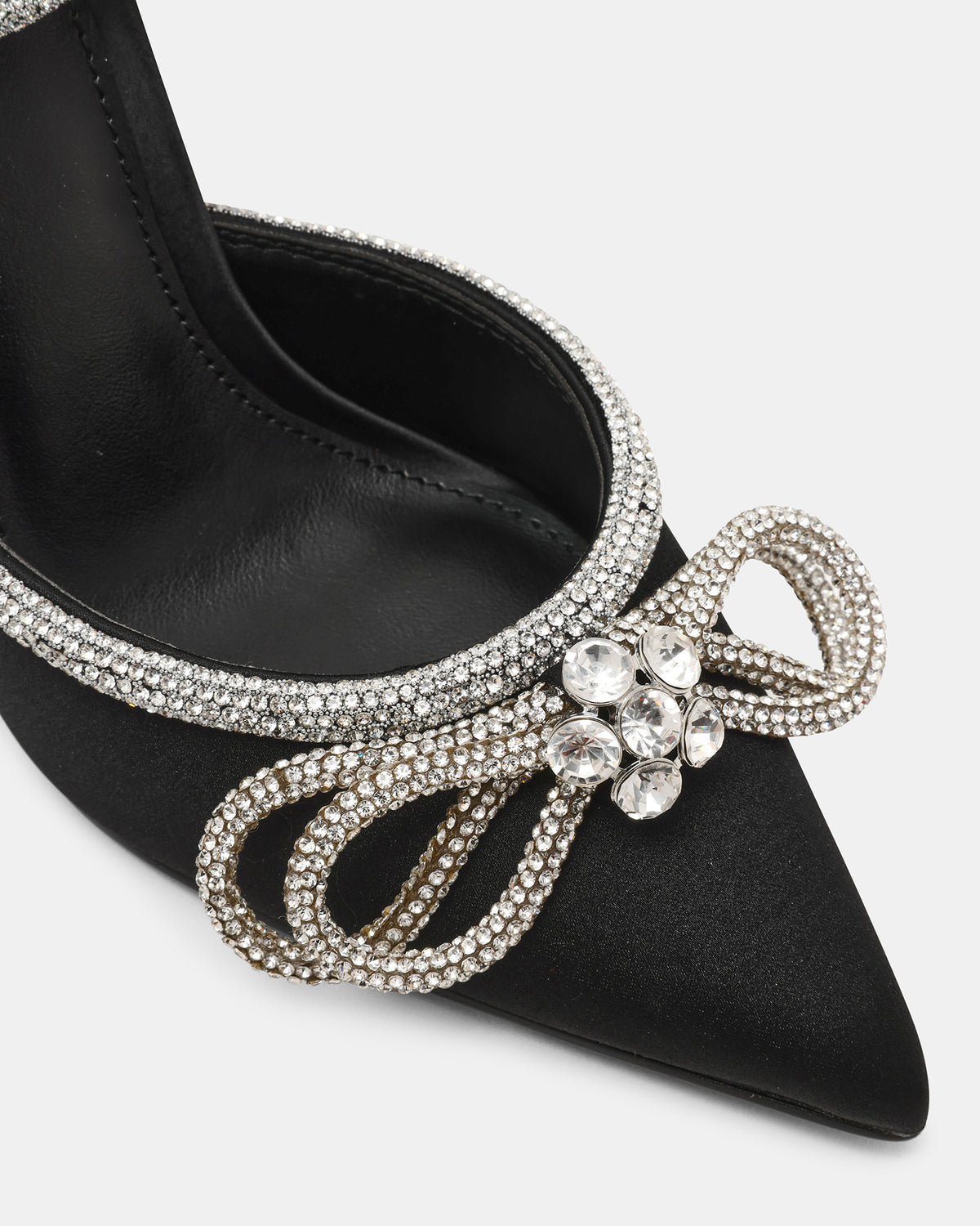 VIABLE Black Women's Rhinestone-Embellished Stilettos | Steve Madden Essential
