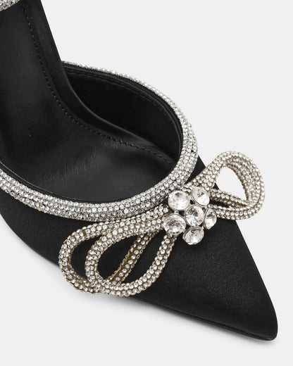 VIABLE Black Women's Rhinestone-Embellished Stilettos | Steve Madden Essential