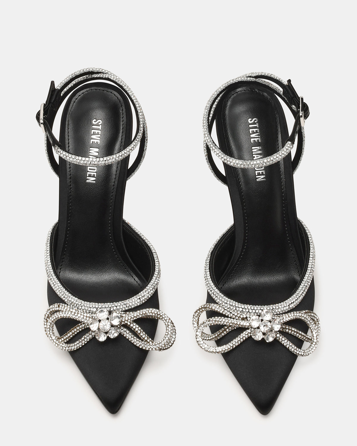 VIABLE Black Women's Rhinestone-Embellished Stilettos | Steve Madden Essential