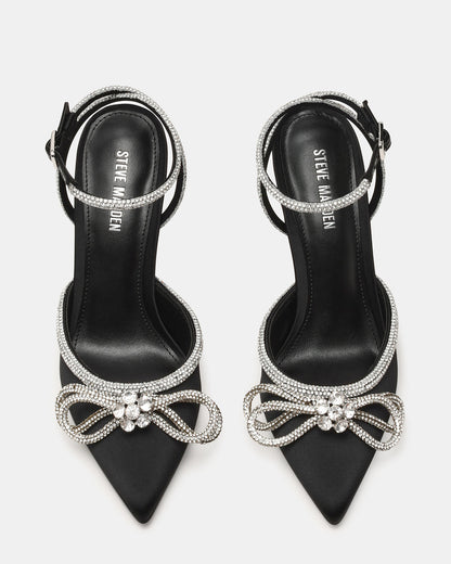 VIABLE Black Women's Rhinestone-Embellished Stilettos | Steve Madden Essential