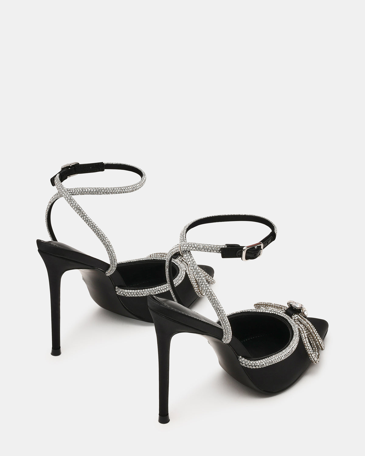VIABLE Black Women's Rhinestone-Embellished Stilettos | Steve Madden Essential
