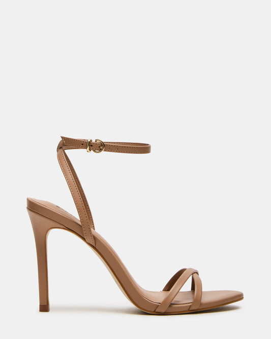 JYPSEY Tan Leather Strappy Stiletto Women's Heel | Steve Madden Essential