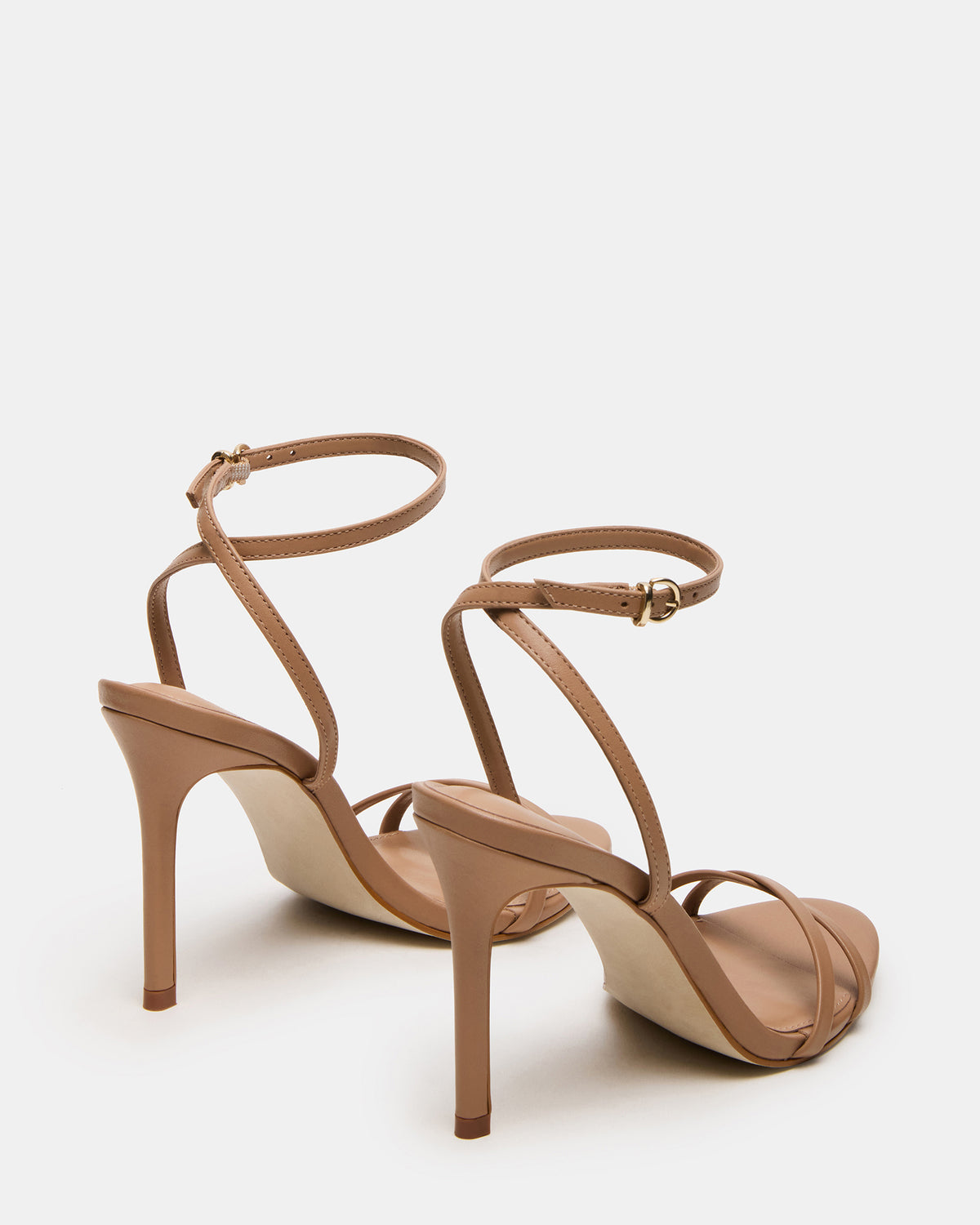 JYPSEY Tan Leather Strappy Stiletto Women's Heel | Steve Madden Essential