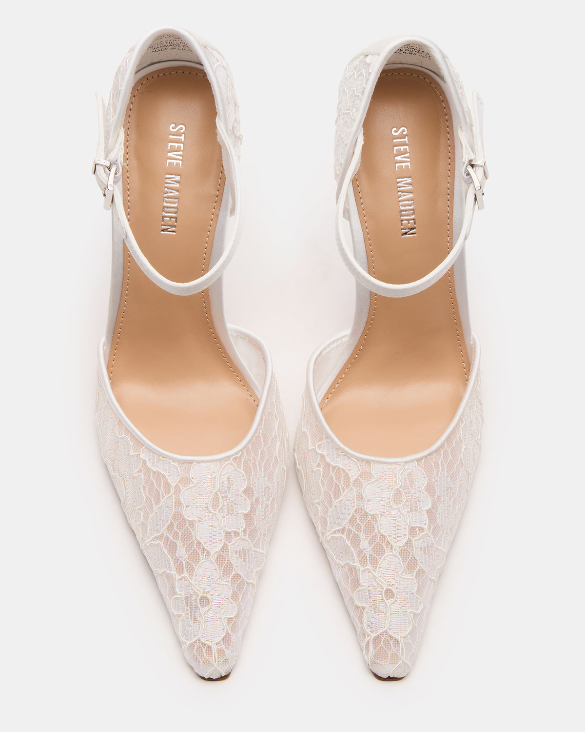 AVANT White Lace Pointed-Toe Stiletto Pump Women's Heel | Steve Madden Smart Buy