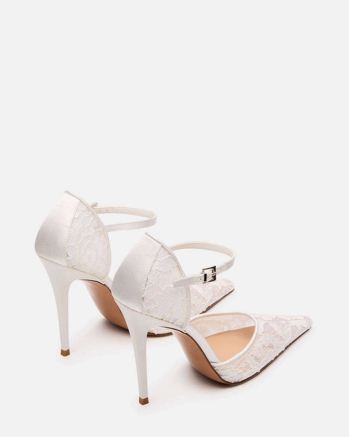 AVANT White Lace Pointed-Toe Stiletto Pump Women's Heel | Steve Madden Smart Buy
