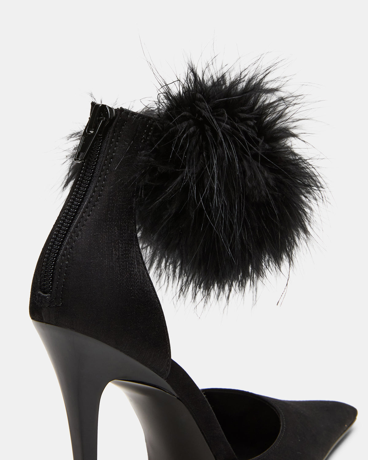 ELUSIVE Black Satin Pointed-Toe Stiletto Pump Women's Heel | Steve Madden Discount