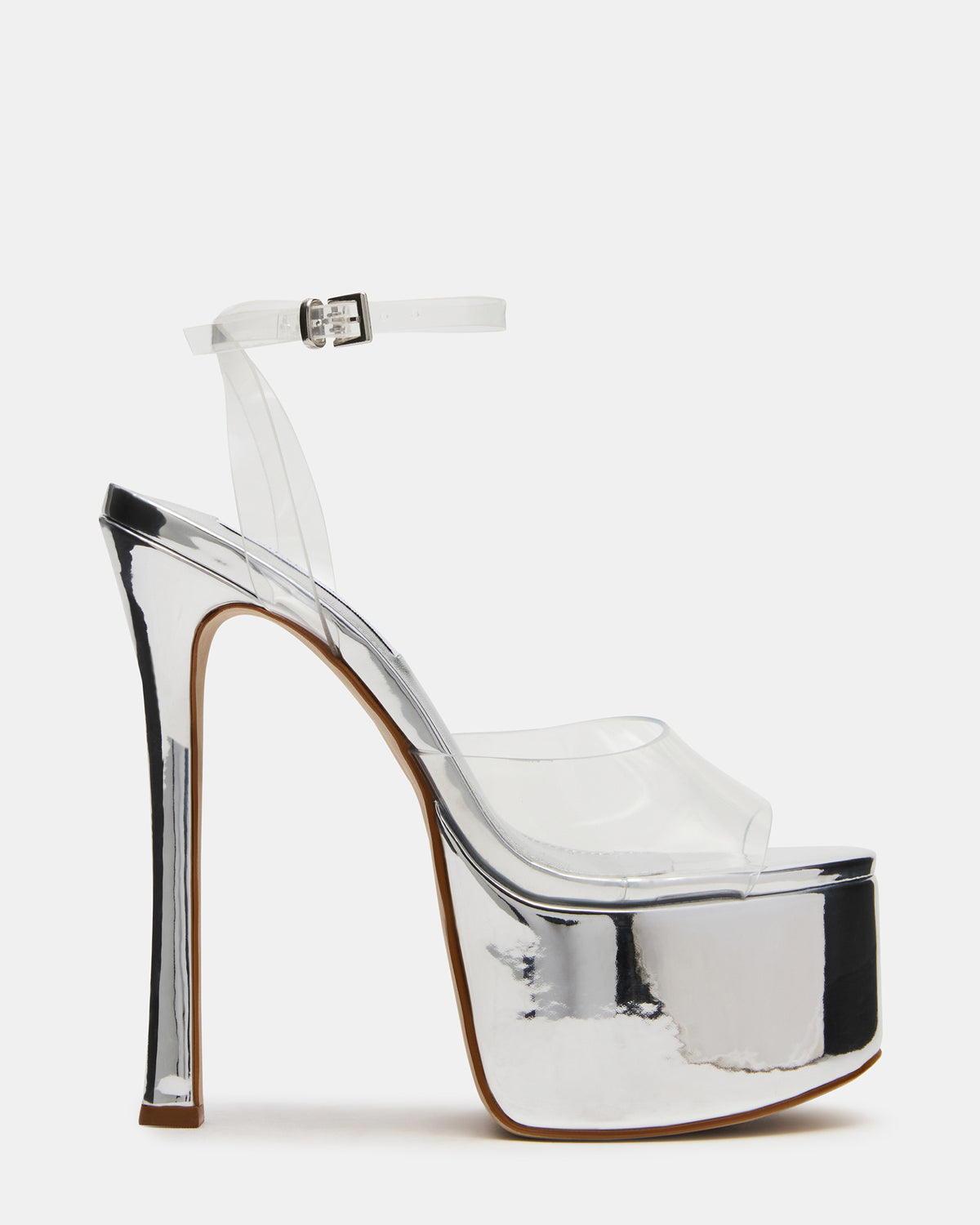 OLYSSIA Clear Platform Stiletto Ankle Strap Women's Heel | Steve Madden Everyday