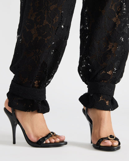 FOXX Black Patent Strappy Stiletto Open-Toe Women's Heel | Steve Madden Essential