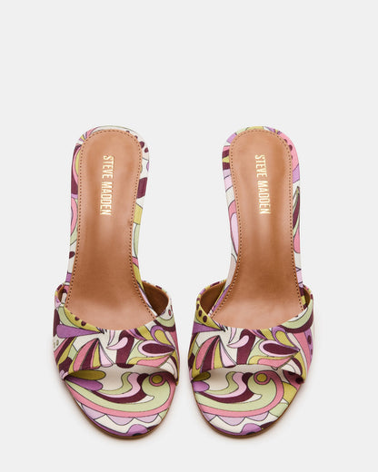 KENDRIX Pink Print Women's Mule Heel | Steve Madden Trending