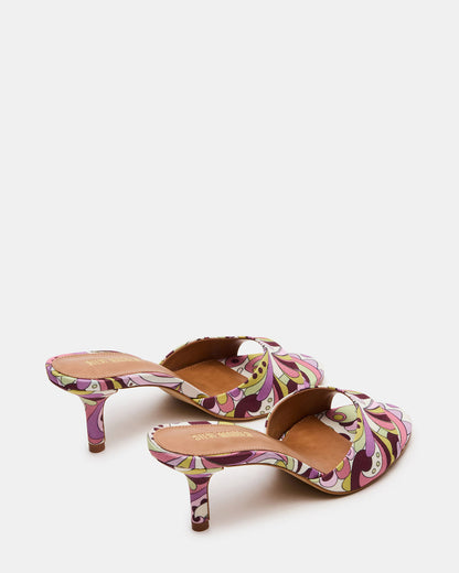 KENDRIX Pink Print Women's Mule Heel | Steve Madden Trending