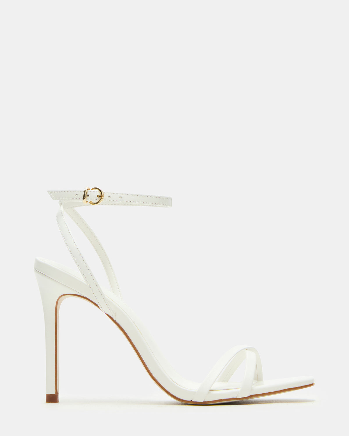 JYPSEY White Leather Strappy Stiletto Women's Heel | Steve Madden Latest