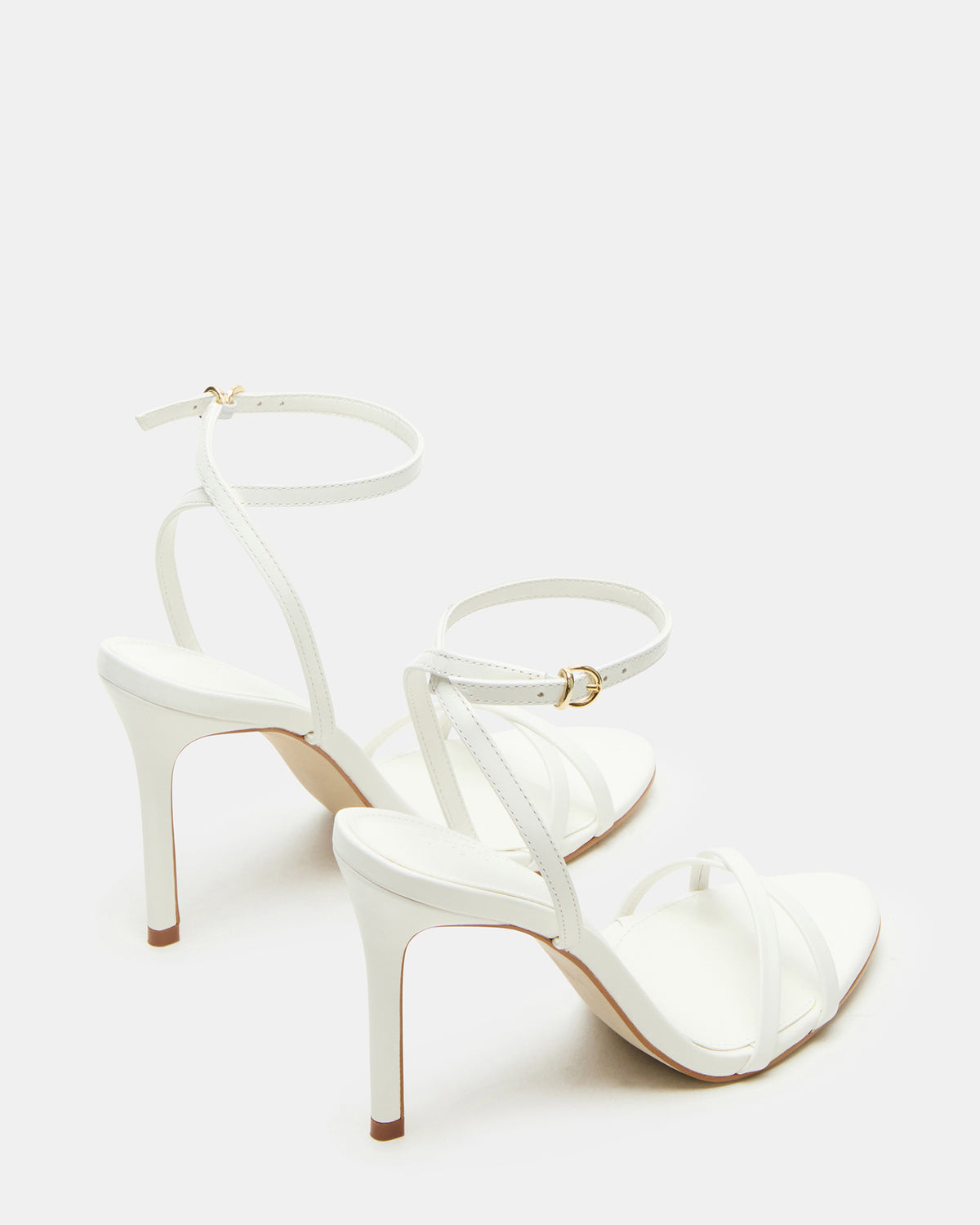 JYPSEY White Leather Strappy Stiletto Women's Heel | Steve Madden Latest