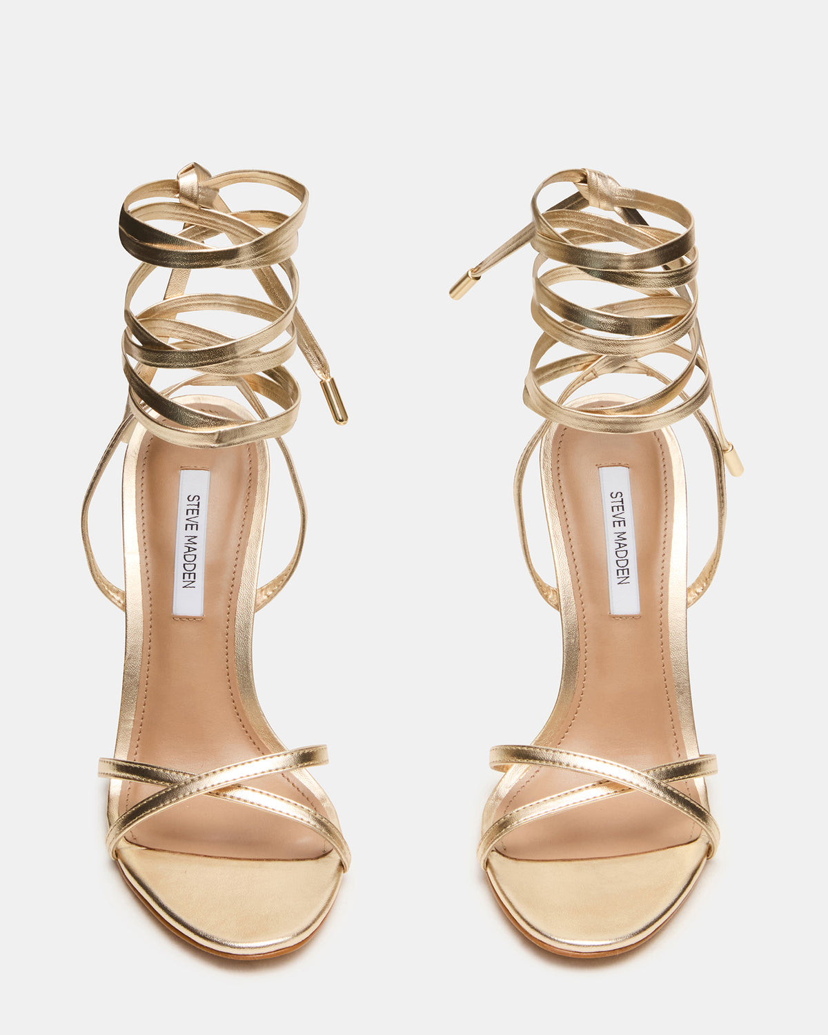 NERI Champagne Strappy Stiletto Round-Toe Women's Heel | Steve Madden Special Offer