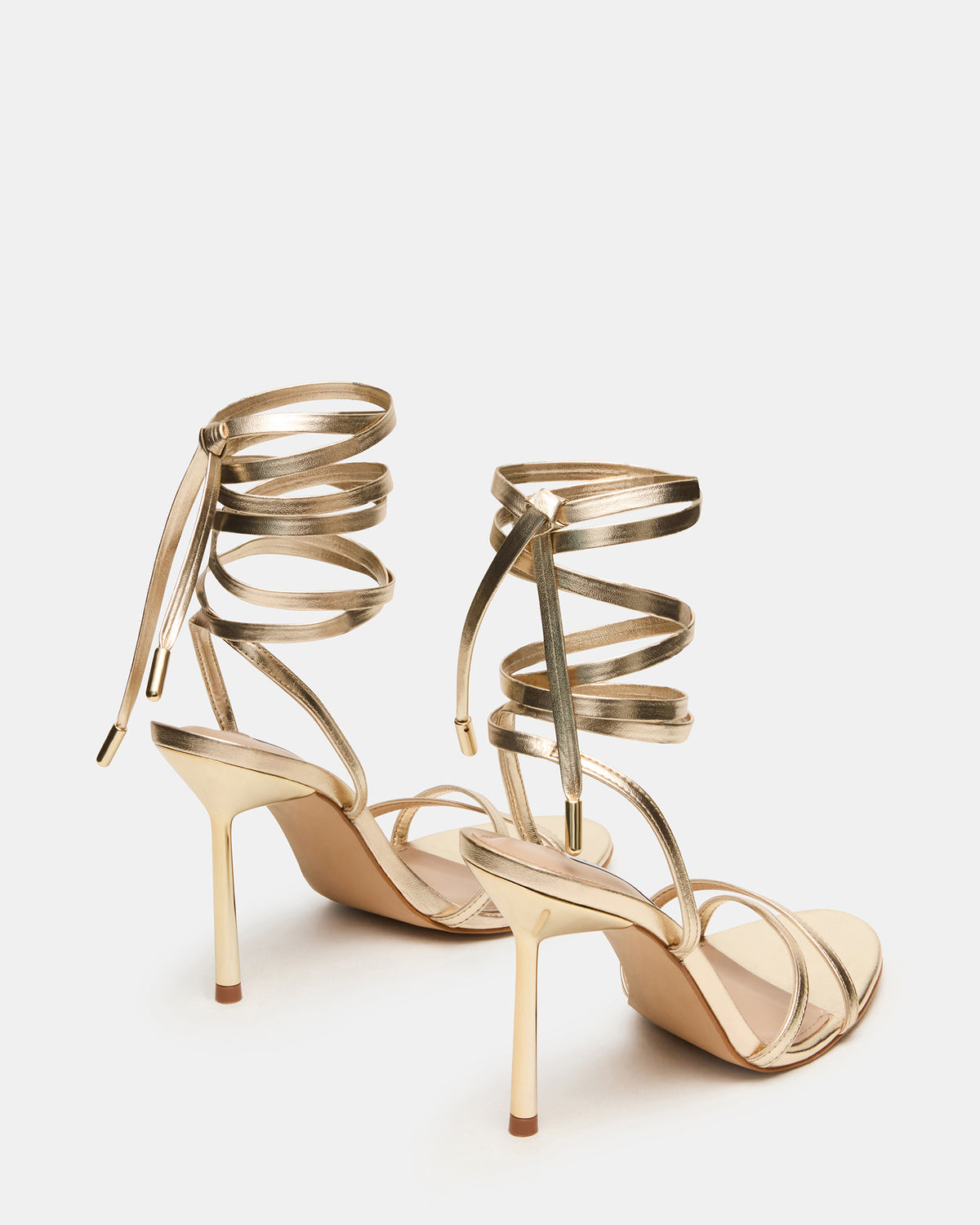 NERI Champagne Strappy Stiletto Round-Toe Women's Heel | Steve Madden Special Offer