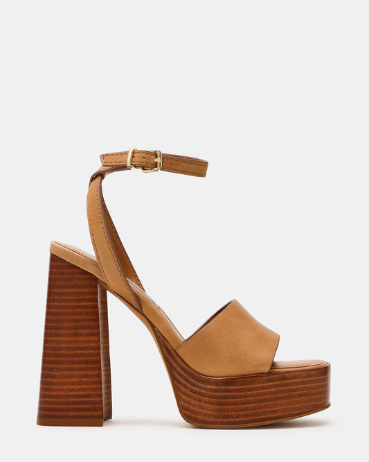 FLORIA Banana Leather Women's Platform Square-Toe Block Heel | Steve Madden Hot Sale