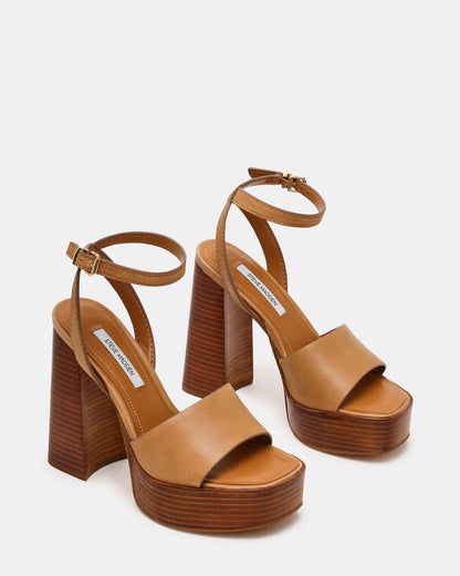 FLORIA Banana Leather Women's Platform Square-Toe Block Heel | Steve Madden Hot Sale