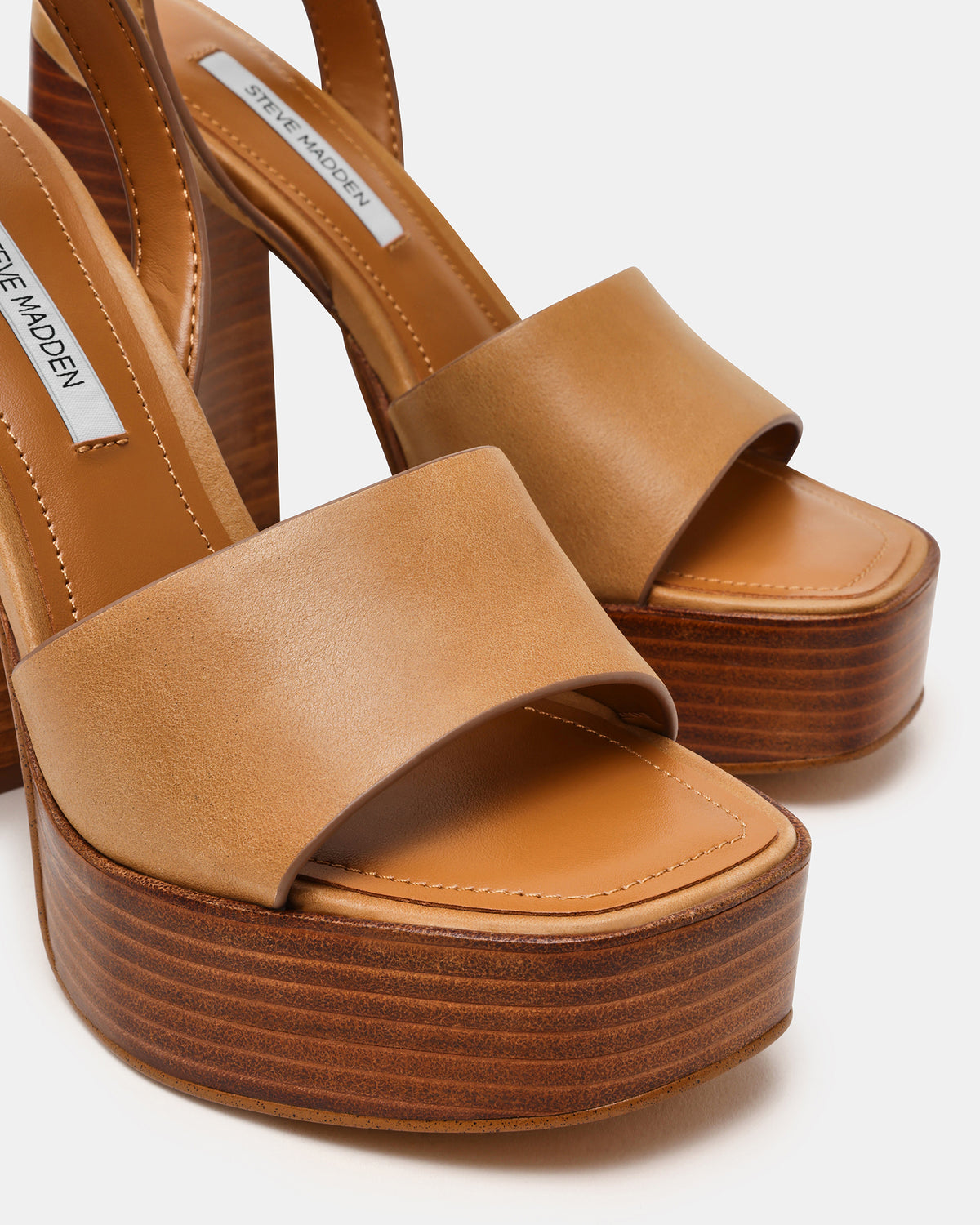 FLORIA Banana Leather Women's Platform Square-Toe Block Heel | Steve Madden Hot Sale