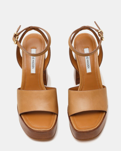 FLORIA Banana Leather Women's Platform Square-Toe Block Heel | Steve Madden Hot Sale