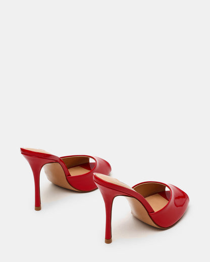 PRIYA Red Patent Mule Women's Heel | Steve Madden Recommended