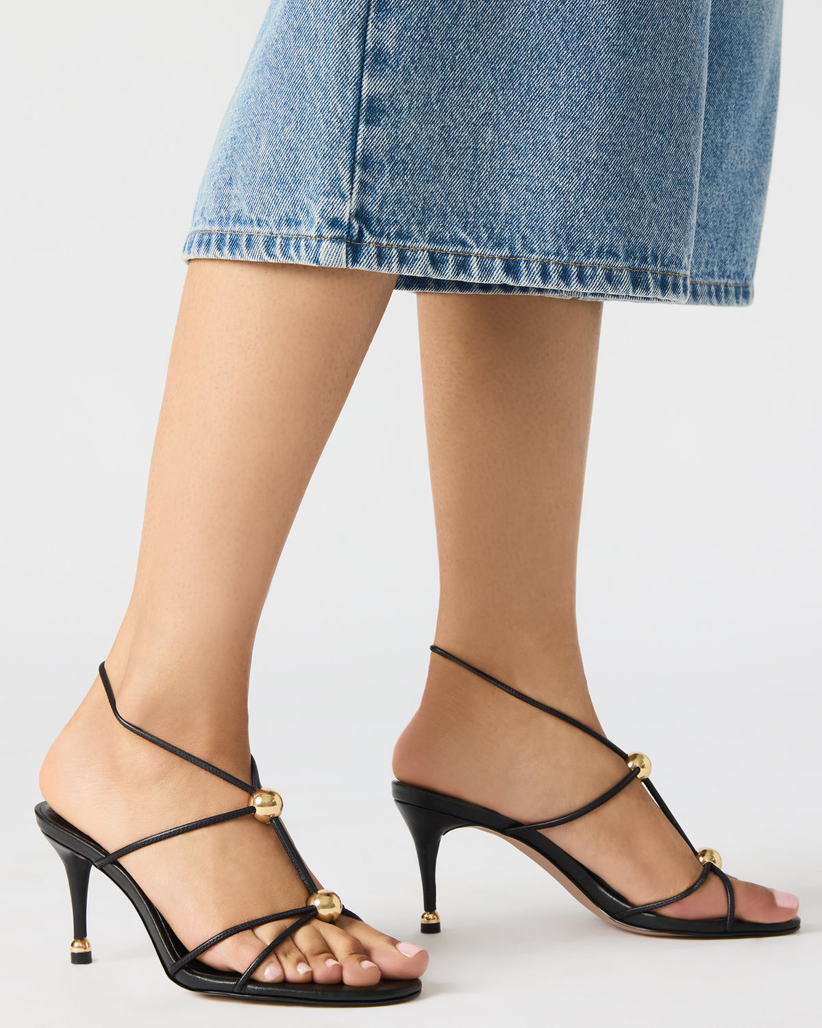 RAMOS Black Strappy Stiletto Women's Heel | Steve Madden Customer Favorite