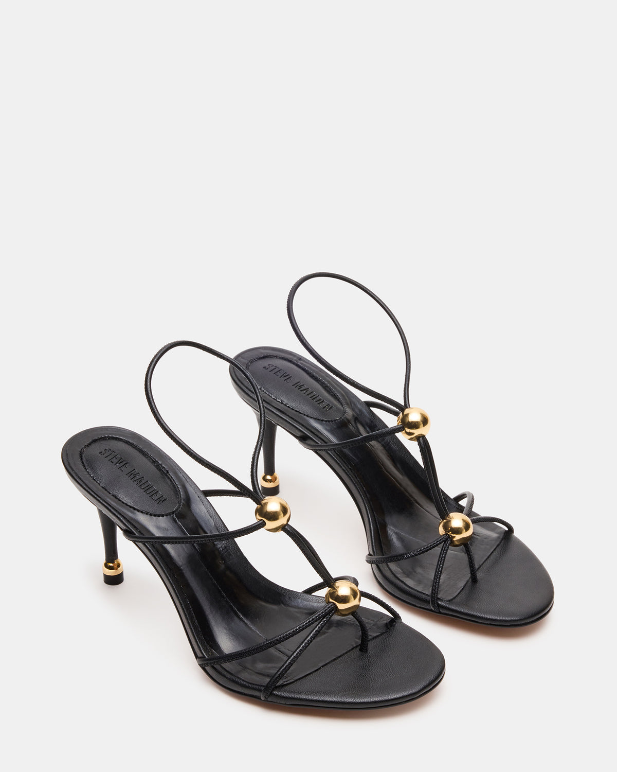 RAMOS Black Strappy Stiletto Women's Heel | Steve Madden Customer Favorite
