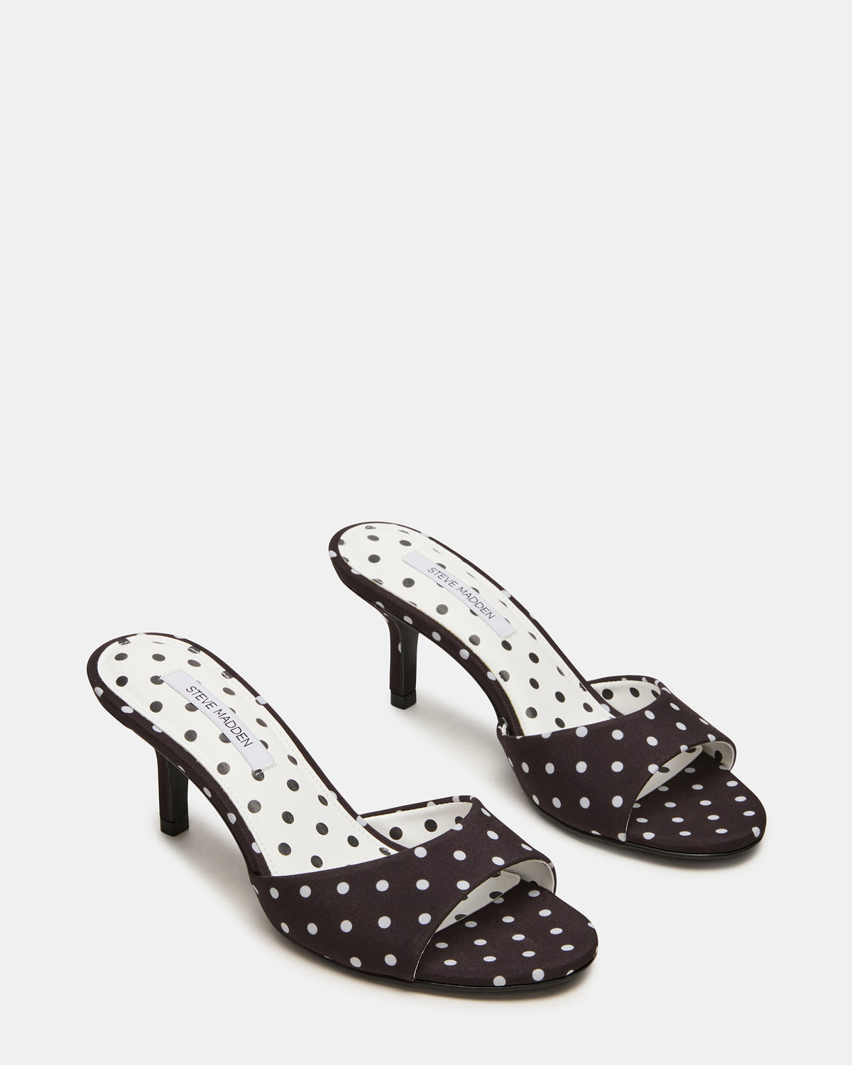 KENDRIX Black/White Mule Stiletto Women's Heel | Steve Madden Deals