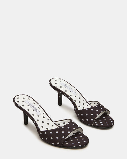 KENDRIX Black/White Mule Stiletto Women's Heel | Steve Madden Deals