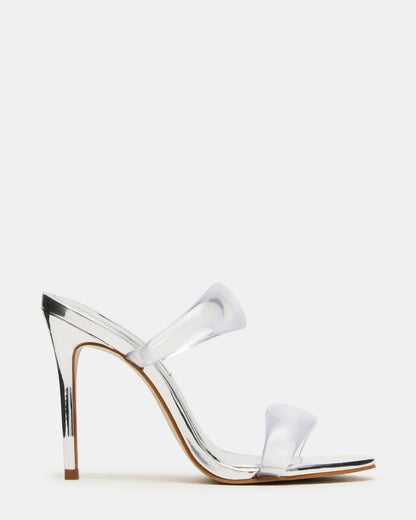 SATURN Jelly Clear Stiletto Mule Women's Heel | Steve Madden Everyday