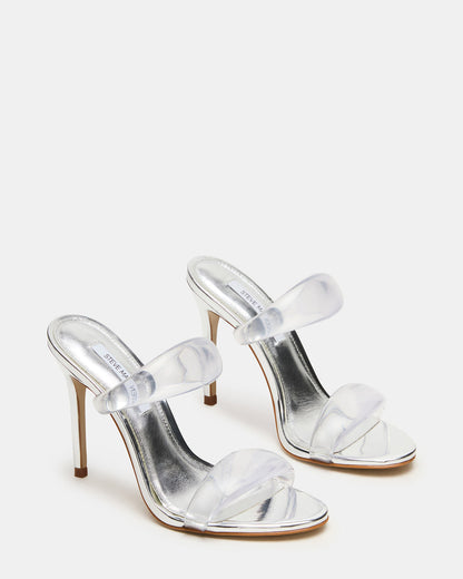 SATURN Jelly Clear Stiletto Mule Women's Heel | Steve Madden Everyday