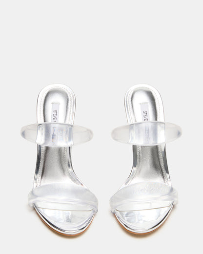 SATURN Jelly Clear Stiletto Mule Women's Heel | Steve Madden Everyday