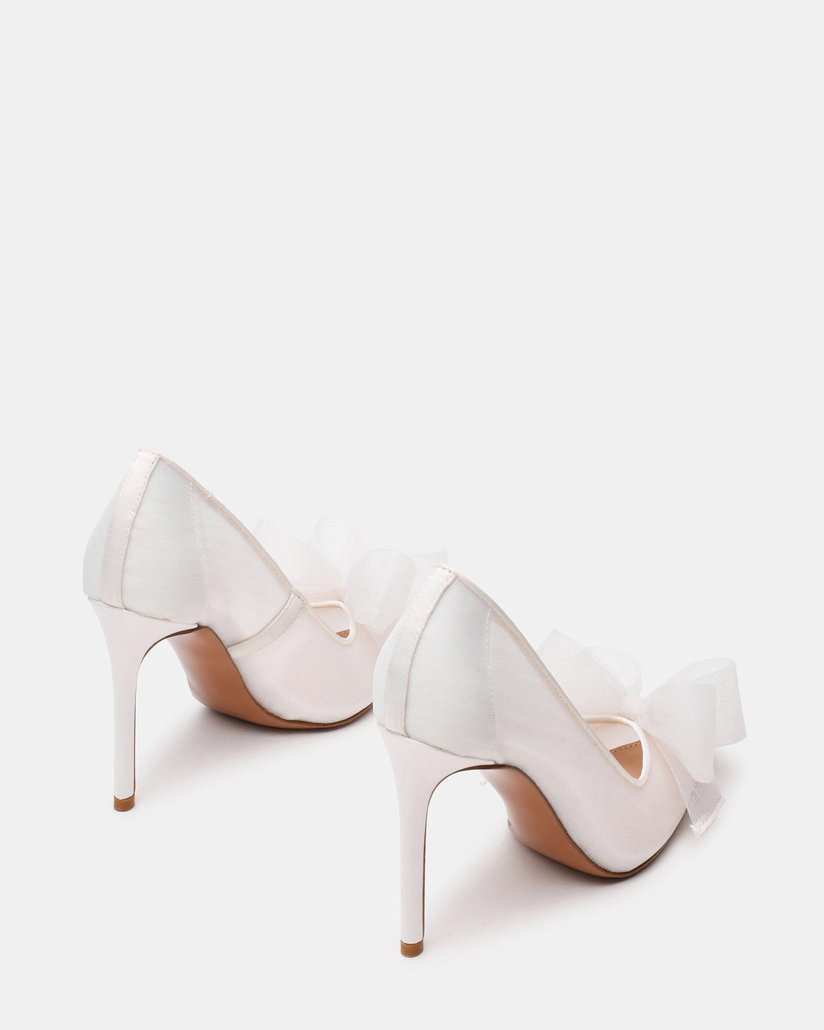 TAFFY White Bow Pointed-Toe Stiletto Pump Women's Heel | Steve Madden Best Seller